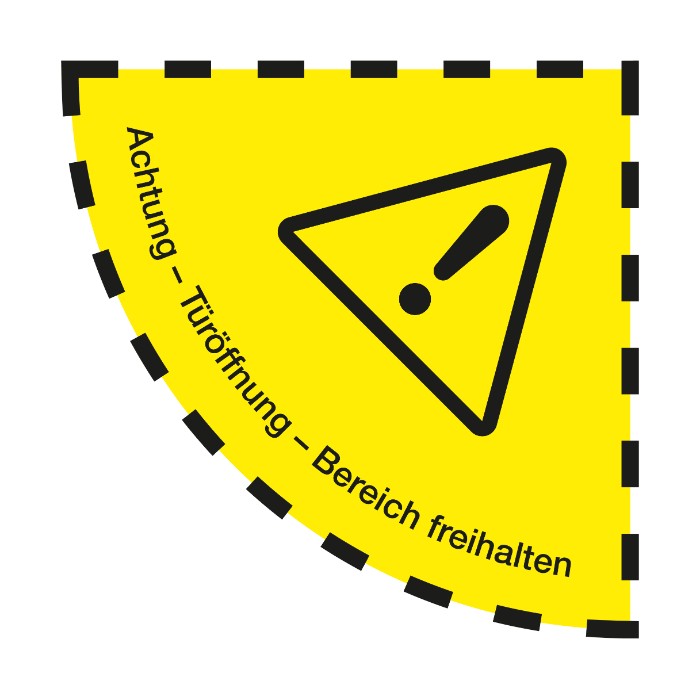 Bodenaufkleber Durchgang